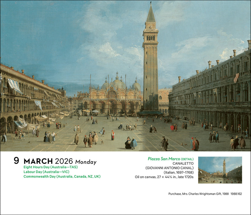 Art 365 Days of Masterpieces 2026 Page-A-Day Calendar