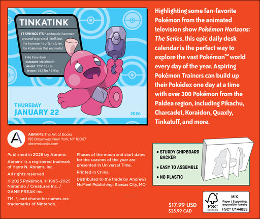 Pokemon 2026 Page-A-Day Calendar