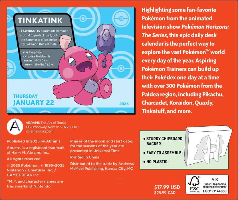 Pokemon 2026 Page-A-Day Calendar