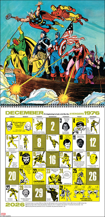 Mighty Marvel 2026 Square Wall Calendar
