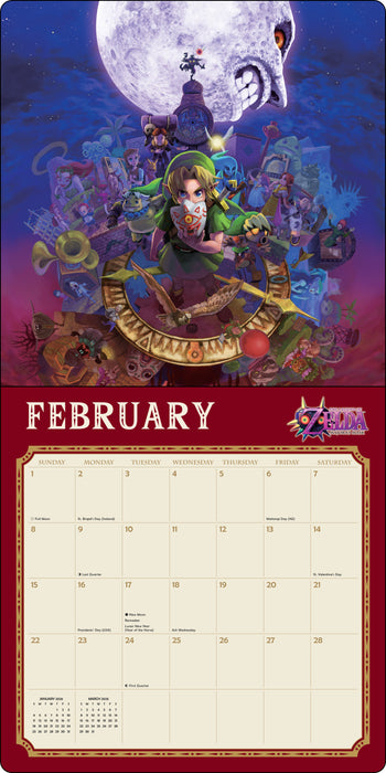 Legend of Zelda 2026 Square Wall Calendar