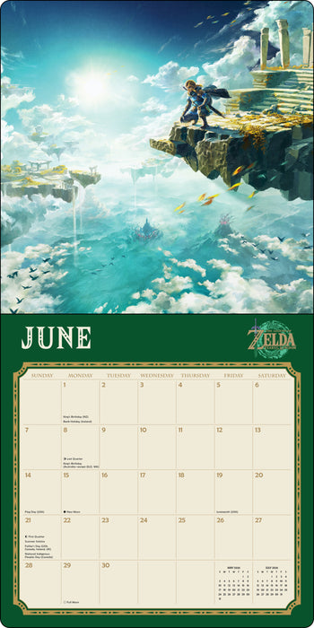 Legend of Zelda 2026 Square Wall Calendar