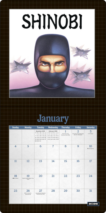 Shinobi 2026 Square Wall Calendar (Online Exclusive)