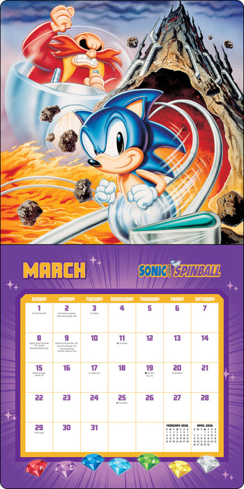 Sonic the Hedgehog 35th Anniversary 2026 Square Wall Calendar
