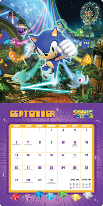 Sonic the Hedgehog 35th Anniversary 2026 Square Wall Calendar