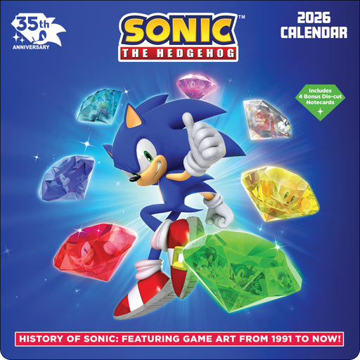 Sonic the Hedgehog 35th Anniversary 2026 Square Wall Calendar