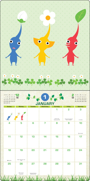 Pikmin 2026 Square Wall Calendar