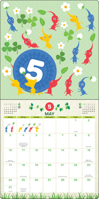 Pikmin 2026 Square Wall Calendar