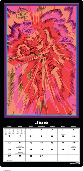 Marvel Classic Black Light Poster 2027 Large Wall Calendar