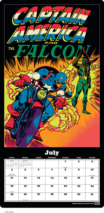 Marvel Classic Black Light Poster 2027 Large Wall Calendar