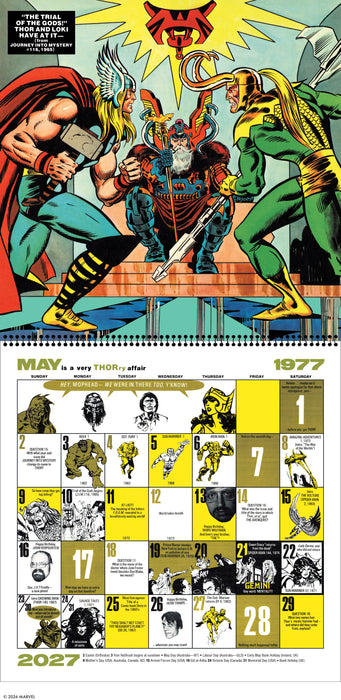 Mighty Marvel 2027 Square Wall Calendar