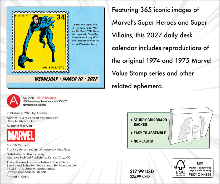 Marvel Value Stamps 2027 Page-A-Day Calendar