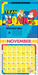 Sonic the Hedgehog with Bonus Stickers 2027 Square Wall Calendar