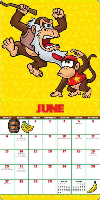 Donkey Kong 2027 Square Wall Calendar