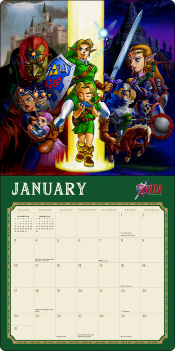 Legend of Zelda 2027 Square Wall Calendar