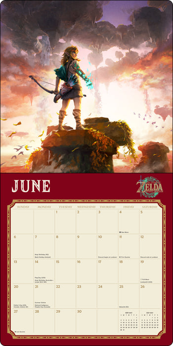 Legend of Zelda 2027 Square Wall Calendar