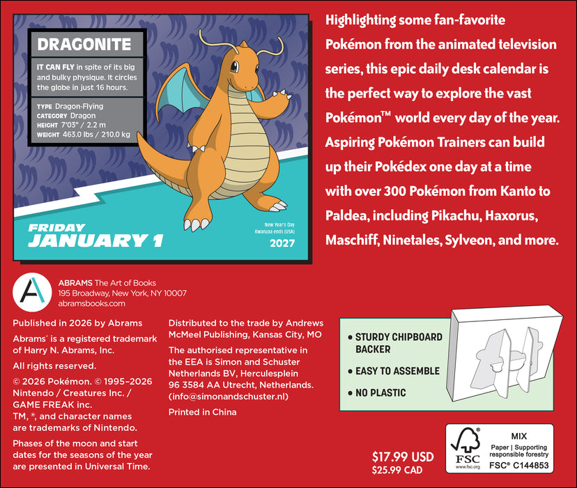 Pokemon 2027 Page-A-Day Calendar