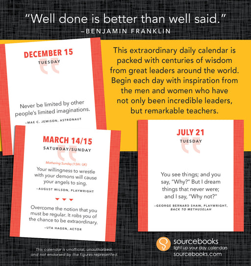 Great Quotes from Great Leaders 2026 Page-A-Day Calendar
