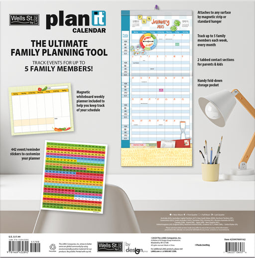 2025 Family Plan It Plus Wall Calendar by  WSBL from Calendar Club