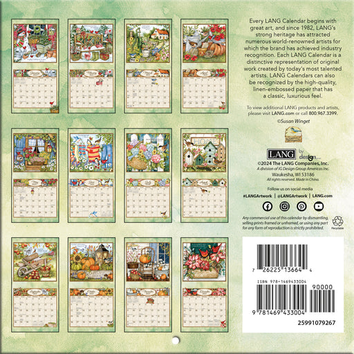 2025 Bountiful Blessings Mini Wall Calendar by  LANG from Calendar Club