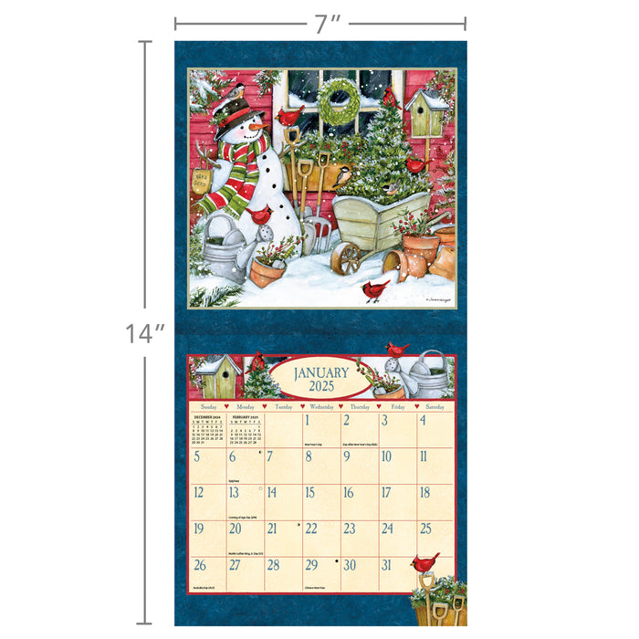 2025 Heart & Home Mini Wall Calendar by  LANG from Calendar Club