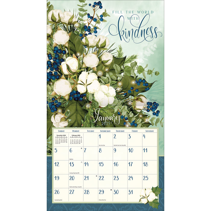 2025 Abundant Friendship Large Wall Calendar