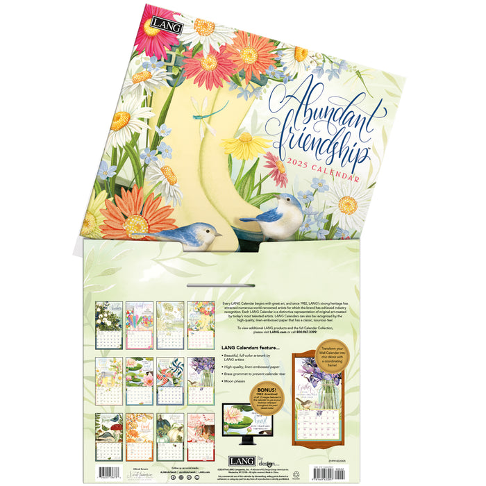 2025 Abundant Friendship Large Wall Calendar