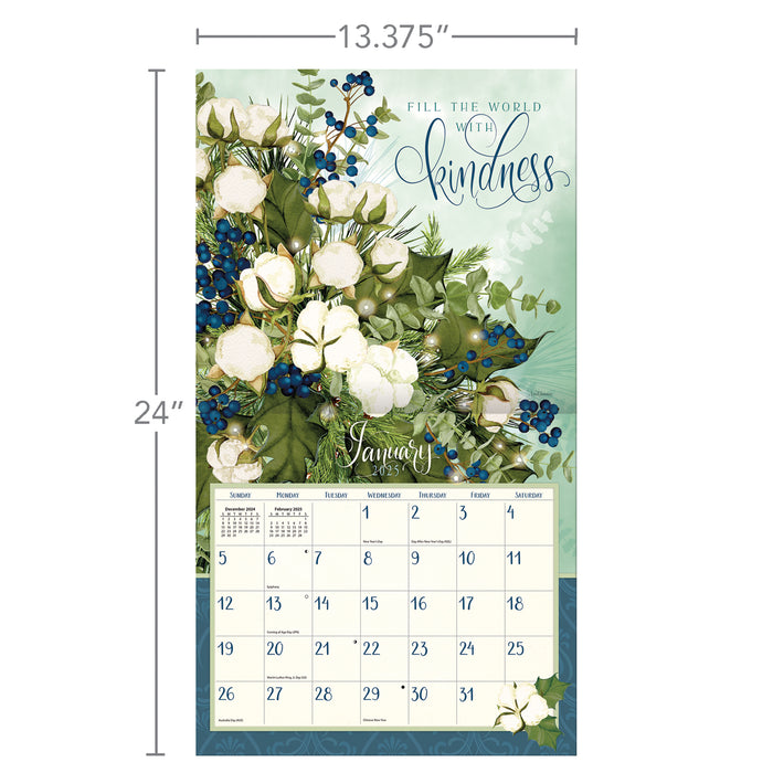 2025 Abundant Friendship Large Wall Calendar