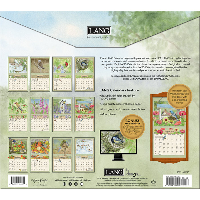 2025 Birds In The Garden Large Wall Calendar