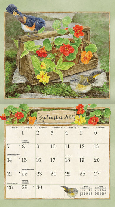 2025 Birds In The Garden Large Wall Calendar