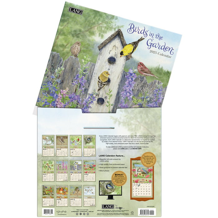 2025 Birds In The Garden Large Wall Calendar