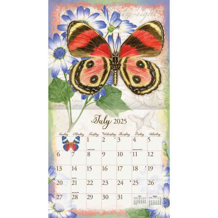 2025 Butterflies Large Wall Calendar