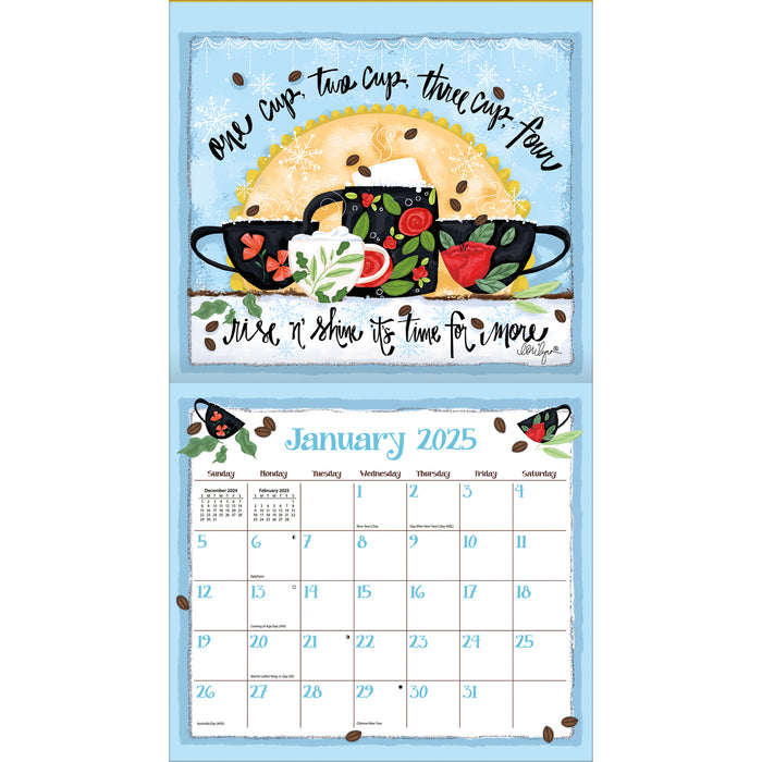 2025 Coffee Large Wall Calendar