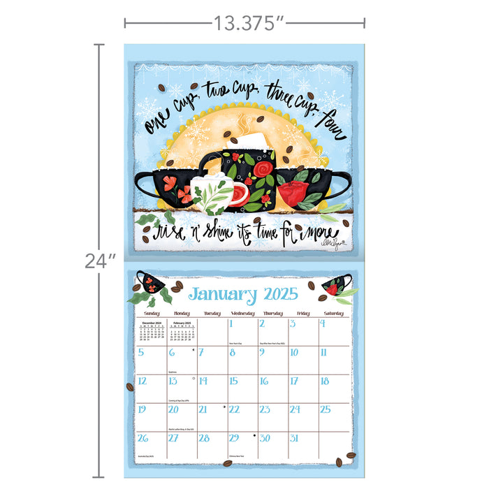 2025 Coffee Large Wall Calendar