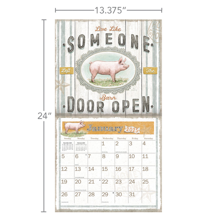 2025 Farmhouse Large Wall Calendar (Online Exclusive) by  LANG from Calendar Club