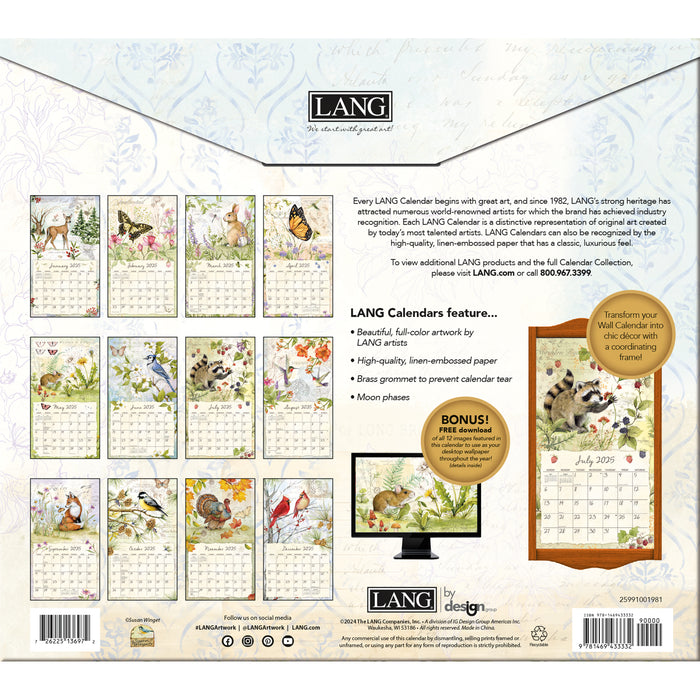 2025 Field Guide Large Wall Calendar