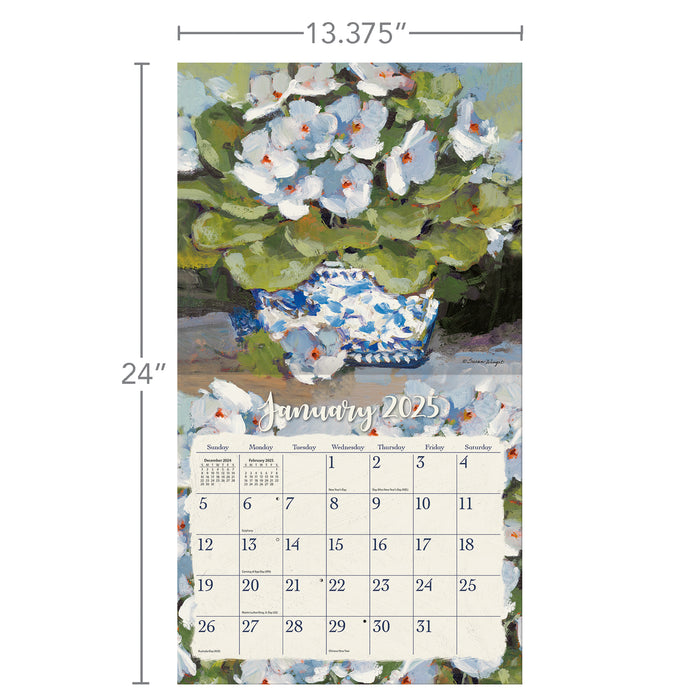 2025 Gallery Florals Large Wall Calendar