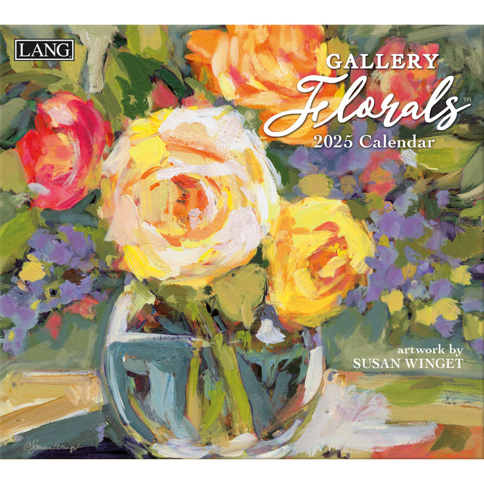 2025 Gallery Florals Large Wall Calendar