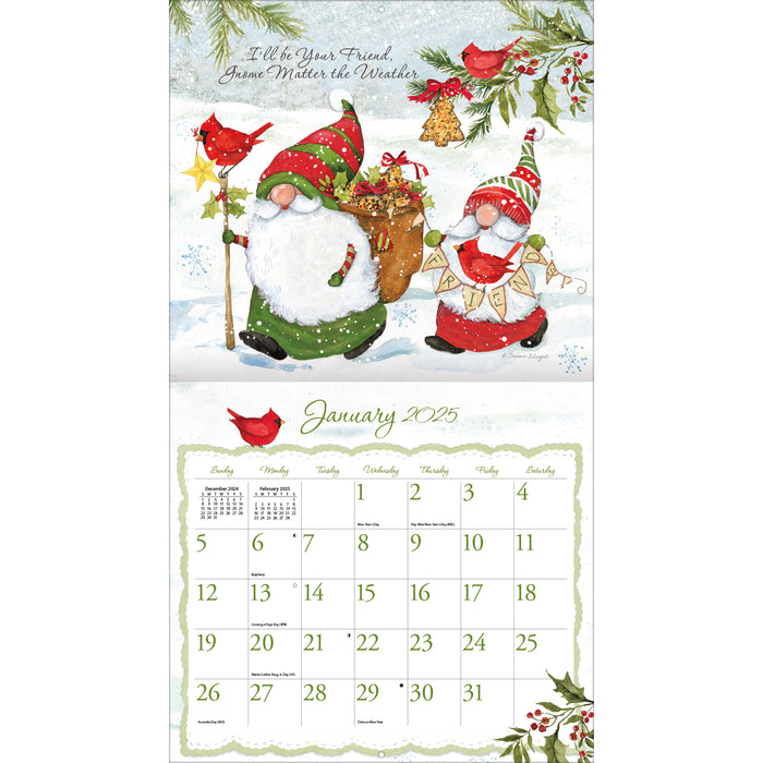 2025 Gnome Sweet Gnome Large Wall Calendar