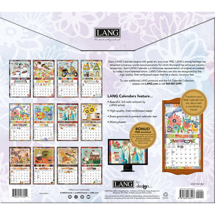 2025 Happy Life Large Wall Calendar by  LANG from Calendar Club