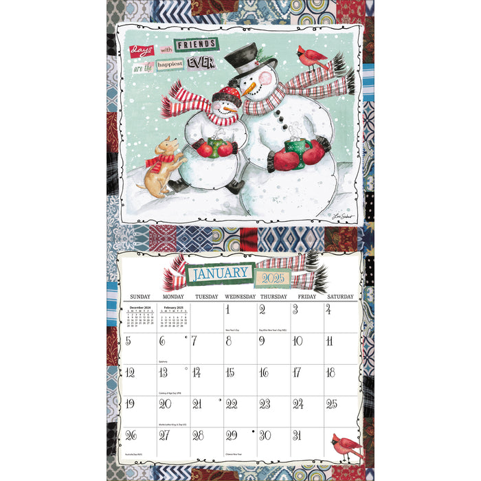 2025 Happy Life Large Wall Calendar by  LANG from Calendar Club