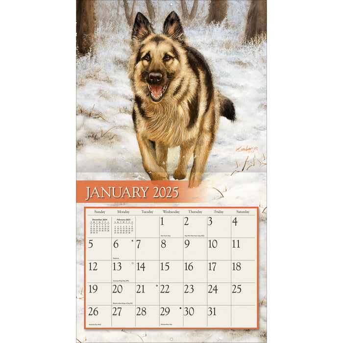 2025 Love Of Dogs Large Wall Calendar