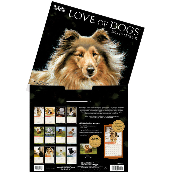 2025 Love Of Dogs Large Wall Calendar