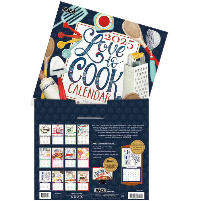 2025 Love To Cook Large Wall Calendar