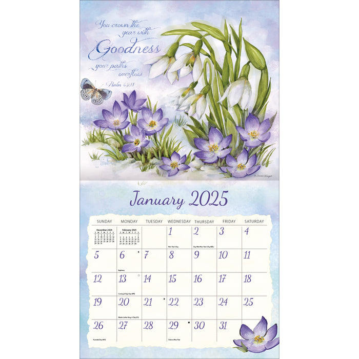 2025 Nature's Grace Large Wall Calendar