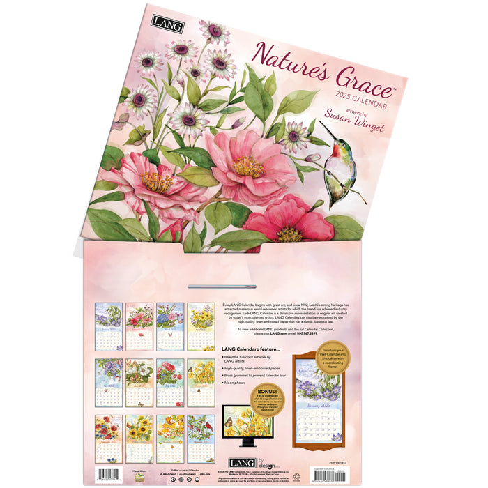 2025 Nature's Grace Large Wall Calendar