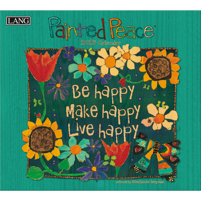 2025 Painted Peace Large Wall Calendar by  LANG from Calendar Club