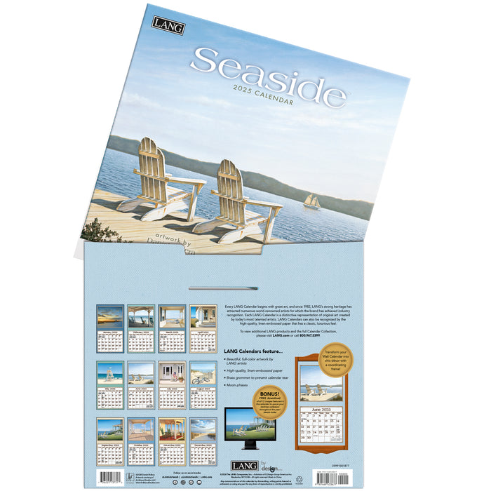 2025 Seaside Large Wall Calendar