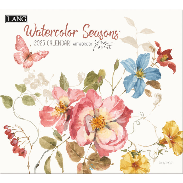 2025 Watercolor Seasons Large Wall Calendar