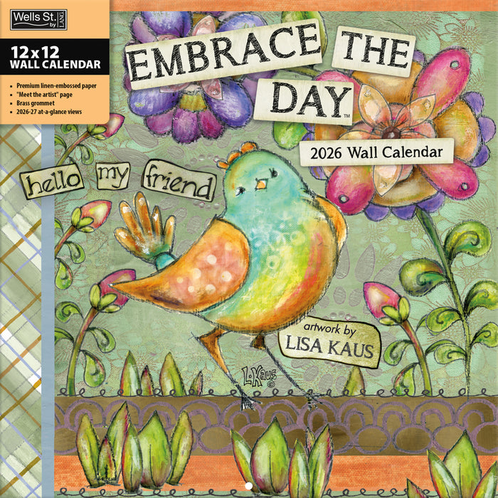 Embrace the Day 2026 Square Wall Calendar